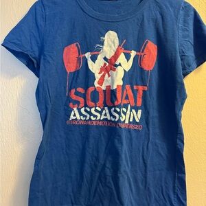 Fruit of the Loom Blue and Red Graphic Tee